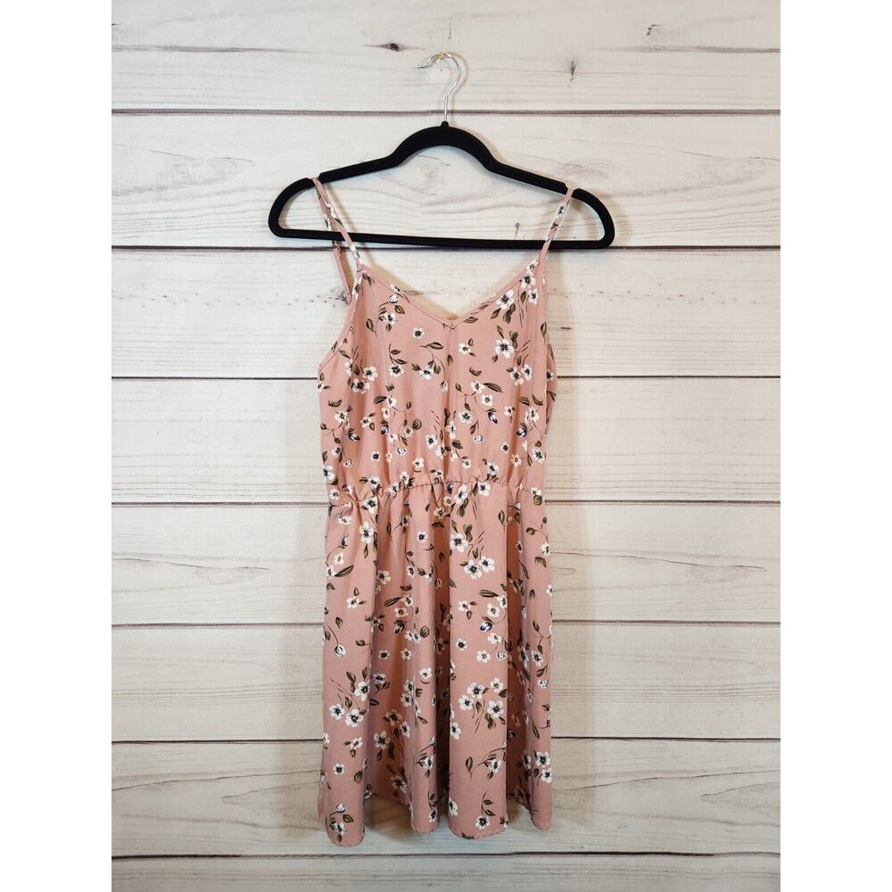 SHEIN Women's Ditsy Pink Floral Print Cami Dress Boho Cottagecore Size S